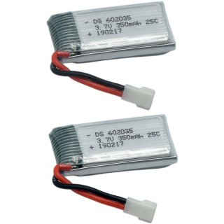 3.7V 1S 350mAh 25C LiPO Battery MX2.0 -2P positive plug