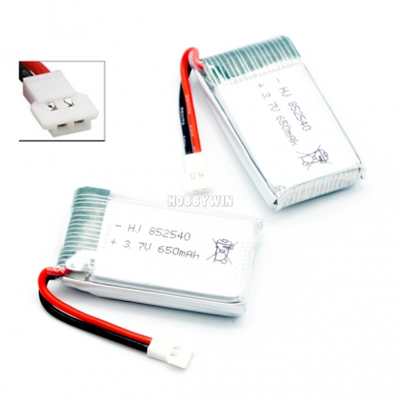 3.7V 1S 650mAh 25C LiPO Battery MX2.0-2P plug