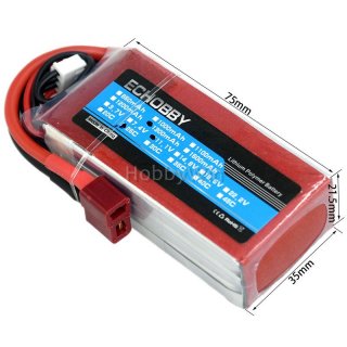 11.1V 3S 1300mAh 25C LiPO Battery T plug