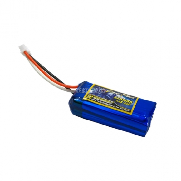 7.4V 2S 220mAh 35C LiPo Battery 130x plug