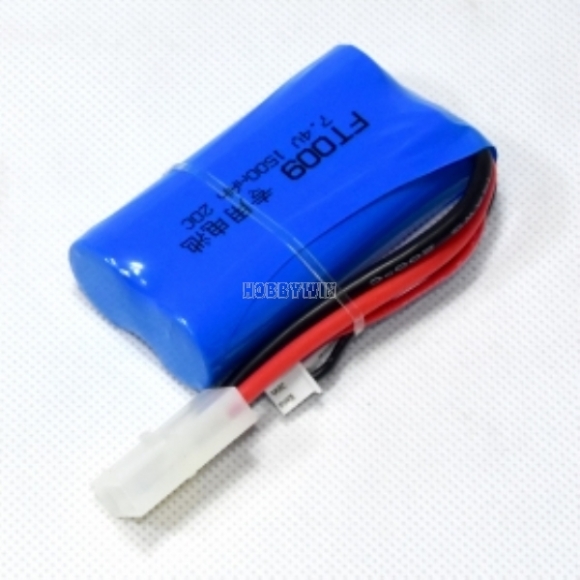 7.4V 2S 1500mAh 20C Li-Ion Battery big tamiya plug