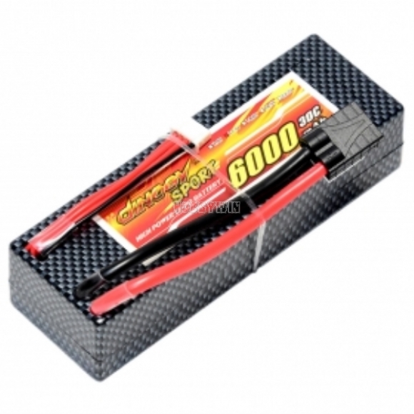 11.1V 3S 6000mAh 30C Hardcase LiPO Battery TRX plug