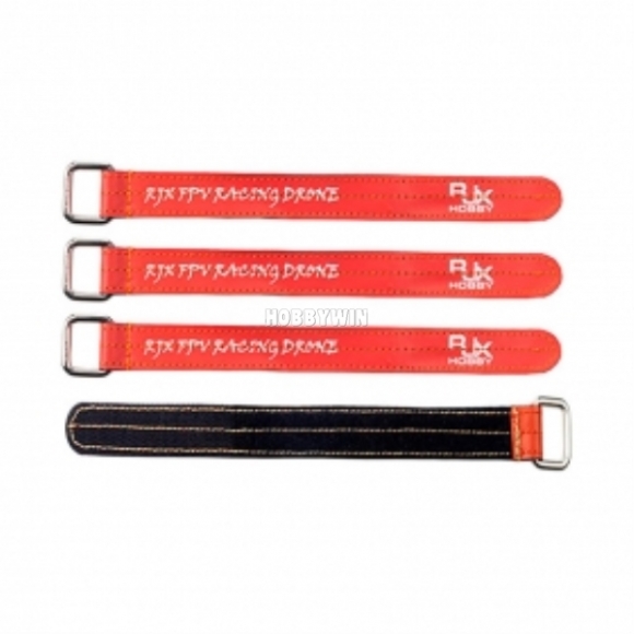 Non-Slip Silicone Battery Straps 300x20 Red 4pcs