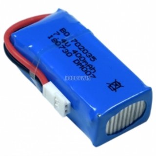 7.4V 2S 400mAh 25C LiPO Battery MX2.0-2P plug