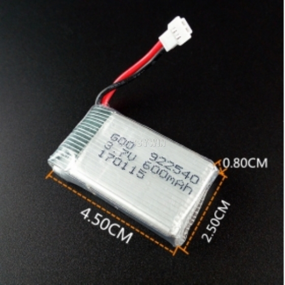 3.7V 1S 600mAh 30C LiPO battery