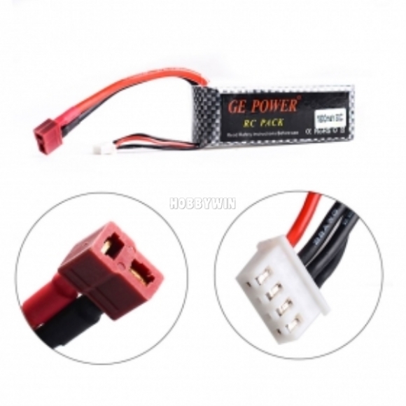 11.1V 3S 1800mAh 30C LiPO Battery T Plug