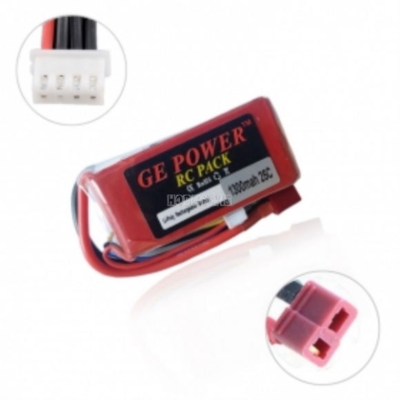 11.1V 3S 1300mAh 25C LiPO Battery T plug