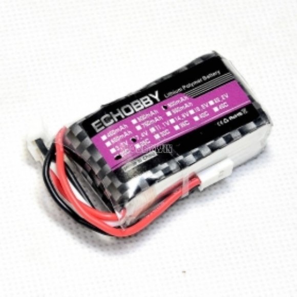 7.4V 2S 600mAh 20C LiPO battery walkera plug