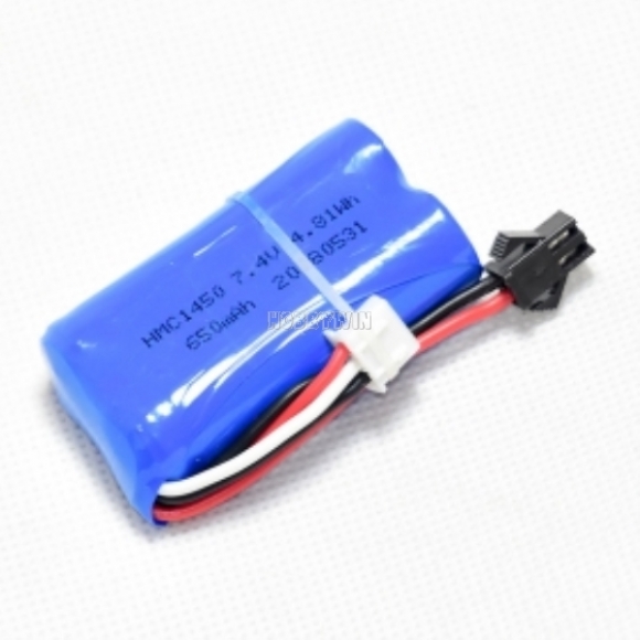 7.4V 2S 650mAh 15C 14500 Li-Ion Battery SM plug