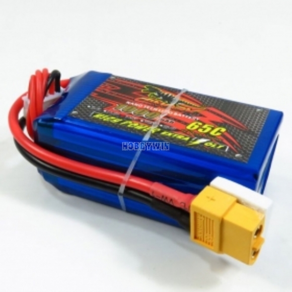 14.8V/4S 1000mAh 65C LiPo Battery XT60 plug