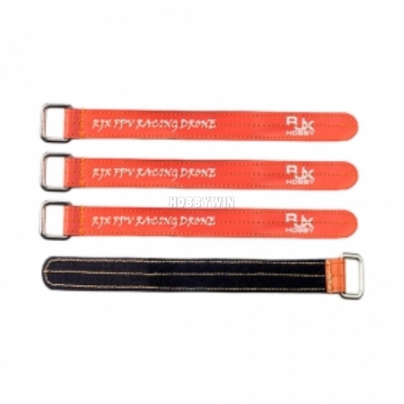 Non-Slip Silicone Battery Straps 300x20mm Orange 4pcs