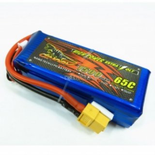 14.8V/4S 1500mAh 65C LiPo Battery XT60 plug