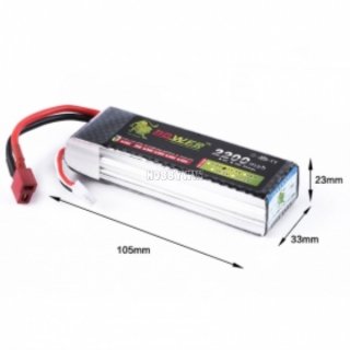 11.1V 3S 2200mAh 25C LiPO battery