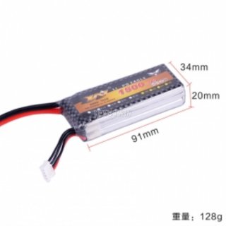 11.1V 3S 1500mAh 30C LiPO battery XT60 plug