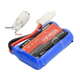 6.4V 2S 900mAh LiFe Battery EL -2P male plug P -TO- S