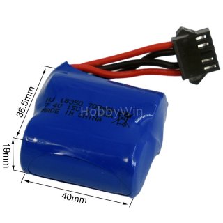 7.4V 2S 700mAh Battery SM5P male positive plug