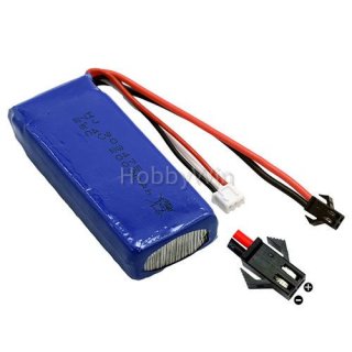 7.4V 2S 2000mAh 25C LiPO Battery SM2P positive plug