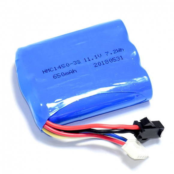 11.1V 3S 650mAh 15C 14500 Li-Ion Battery SM-2P Reverse Plug