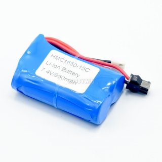 7.4V 2S 850mAh 15C LiIon Battery SM-2P plug