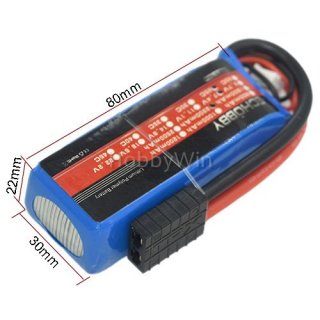 7.4V 2S 2200mAh 25C LiPO Battery TRX plug