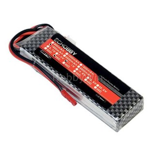 11.1V 3S 1500mAh 25C LiPO Battery JST plug