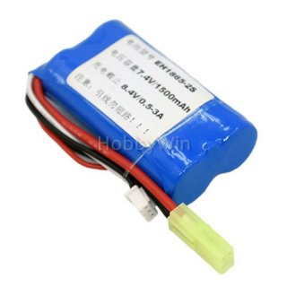 7.4V 2S 1500mAh 15C Battery EL2P Female P -TO- R plug