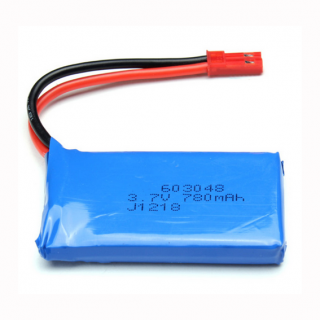 2PCS 3.7V 1S 780mAh 20C LiPO Battery JST plug