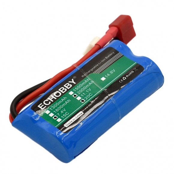 7.4V 2S 2000mAh 20C Li-ion Battery T plug