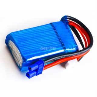 7.4V 2S 800mAh 30C LiPO Battery EC2 plug