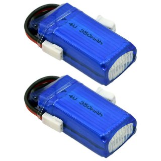 7.4V 2S 350mAh 20C LiPO Battery MX2.0 -2P plug