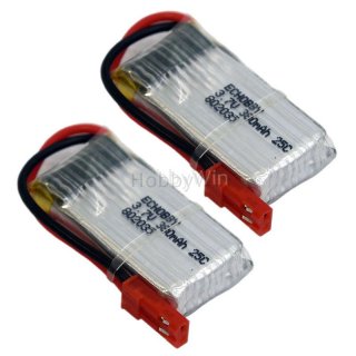 3.7V 380mAh 25C LiPo Battery JST Plug