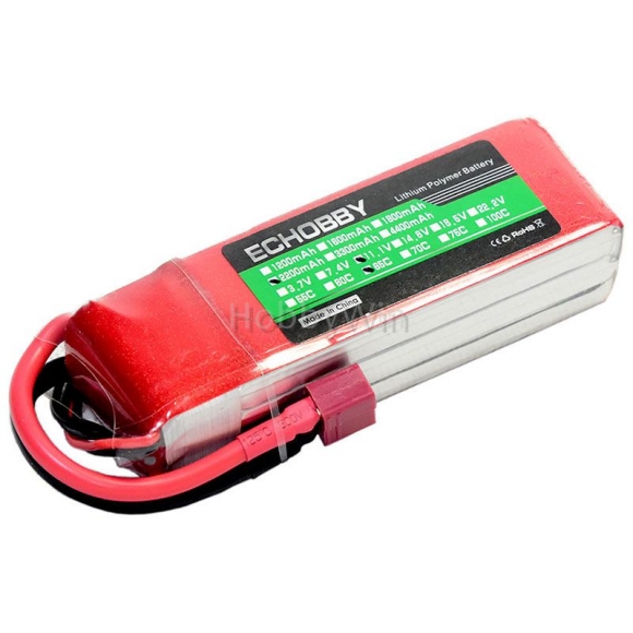 11.1V 3S 2200mAh 65C LiPO Battery T plug