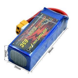 14.8V 4S 1500mAh 65C LiPO Battery XT60 plug