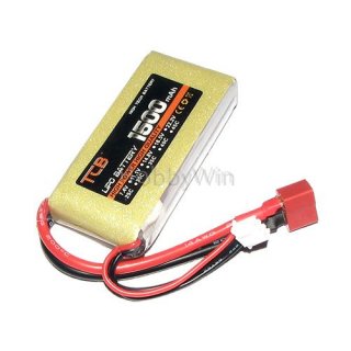 7.4V 2S 1500mAh 25C LiPO Battery T plug