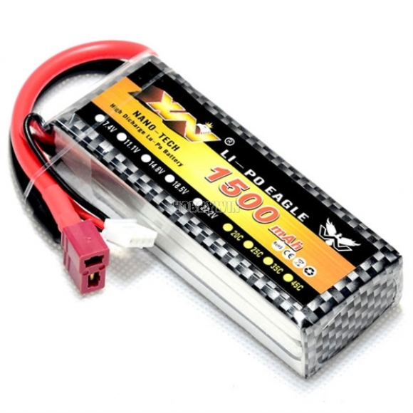 11.1V 3S 1500mAh 30C LiPO Battery T plug