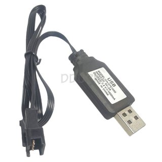 3.7V x2 (7.4V 2S) LiPO USB Charger 1A SM4P Rev Female Plug