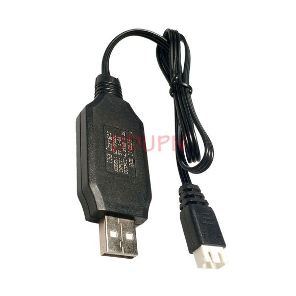 7.4V Battery USB Charger Cable 1300mA XH2.54 3P plug