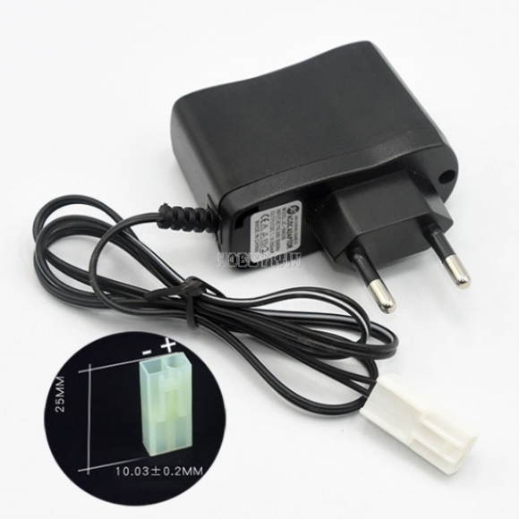 4.8V 250mA EU Charger EL-2P Female plug Positive to Round