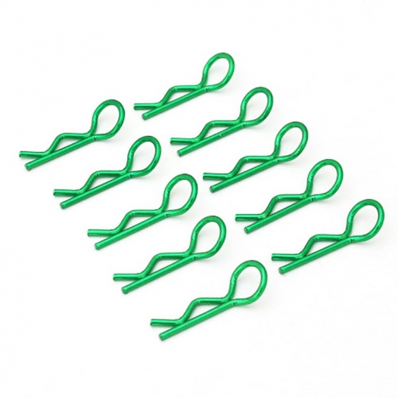 Green Thickened Medium Ring 1/8 Body Clips 45 degree 10pcs