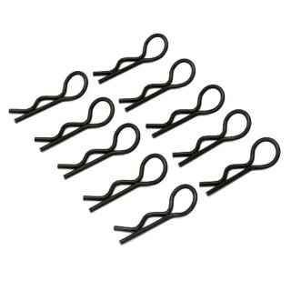 Black Thickened Medium Ring 1/8 Body Clips 45 degree 10pcs