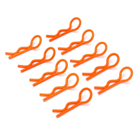 Orange Thickened Medium Ring 1/8 Body Clips 45 degree 10pcs