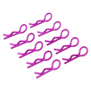 Purple Thickened Medium Ring 1/8 Body Clips 45 degree 10pcs