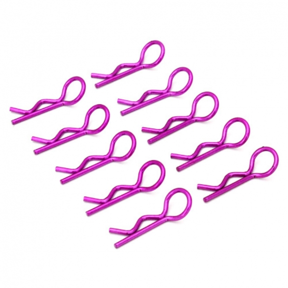 Purple Thickened Medium Ring 1/8 Body Clips 45 degree 10pcs