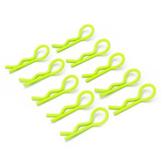 Yellow Thickened Medium Ring 1/8 Body Clips 45 degree 10pcs