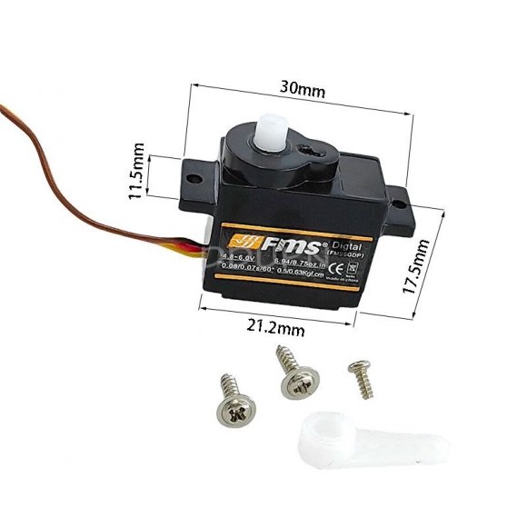 FMS SER002 5g Plastic Gear Digital Servo Pos 330mm Wire