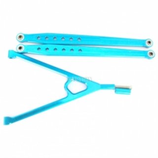 Triangle Support Bar + Rear Support Bar Blue for AXIAL SCX10 E