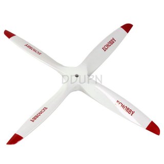 4 Bladed 12x8 Engine Power Wood Propeller White Puller