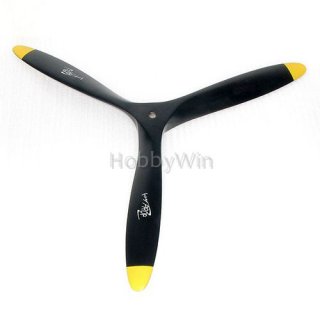 3 Bladed 12x8 Engine Power Wood Propeller Black