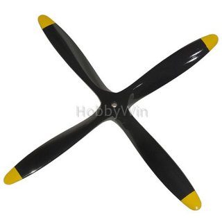 4 Bladed 13x6 Wood Engine Propeller black