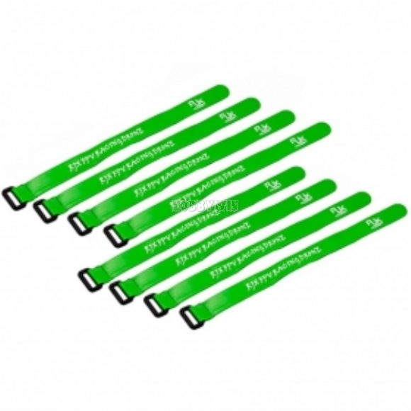 Non-Slip Silicone Battery Strap 300x20mm Green 8pcs